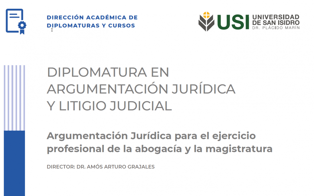 DIPLOMATURA EN ARGUMENTACIÓN JURÍDICA Y LITIGIO JUDICIAL